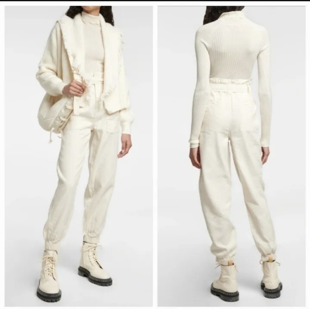 Polo Ralph Lauren linen/cotton Belted Denim Straight-Leg Jogging pants sz 28 NWT